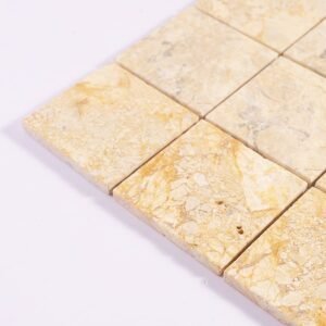 Marmormosaikfliesen – Beige, Quadrate, Großformat, für Böden