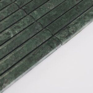 Mosaico de mármol – verde oscuro, acanalado, para pared