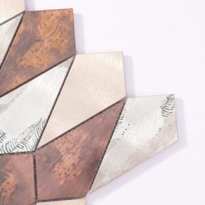Piastrelle a mosaico in alluminio – argentato / rame, a rombo