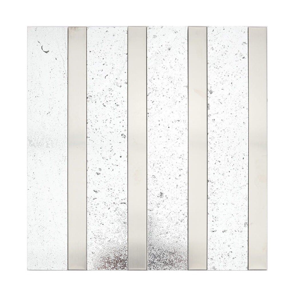 Mosaico de acero inoxidable – plateado, cepillado — BJ-E01941773439