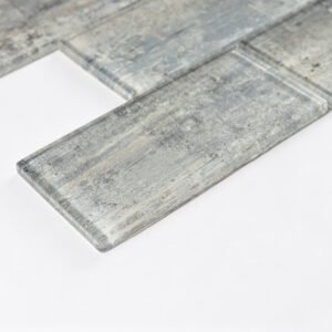 Mosaïque en verre – gris, format métro, pour mur — BJ-1DB30ABD0F03