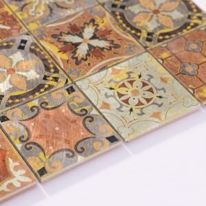 Piastrelle a mosaico in alluminio – quadrato, per paraschizzi