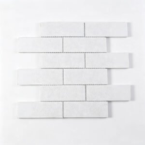 Piastrelle a mosaico in vetro – bianco / grigio, formato metro, per paraschizzi – BJ-C20DD0392689