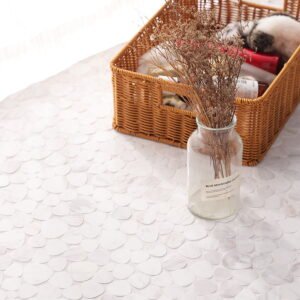 Mosaïque en marbre – blanc, galets