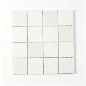 Mosaico de vidrio – blanco / negro, cuadrado, gran formato