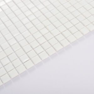 Glasmosaikfliesen – Weiß, Quadrate, für Duschen