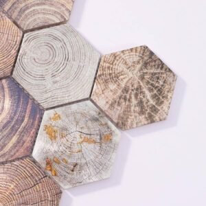 Mosaikfliesen aus Aluminium – Sechsecke – BJ-1CA3E35F21CE